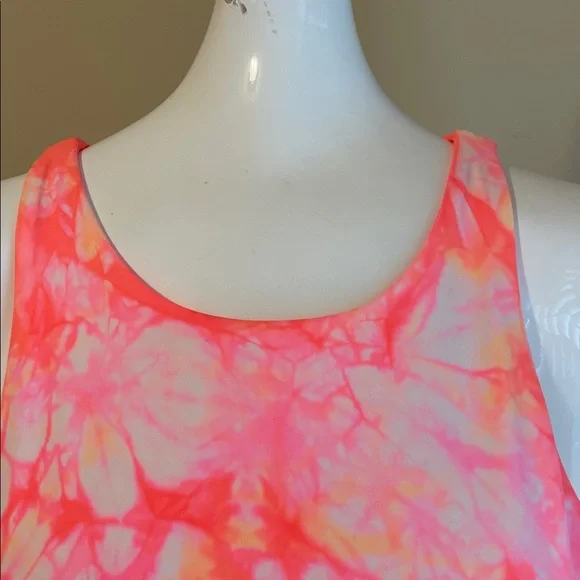 Lululemon Energy Bra High Neck LongLine Coral /Pink /Yellow Floral $58 NWOT - Picture 7 of 9